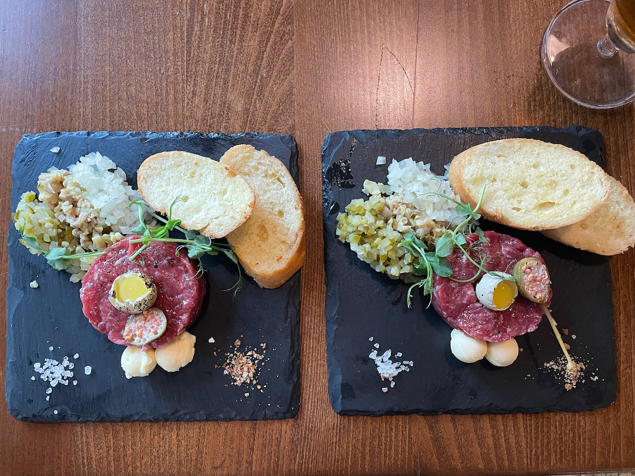 Steak tartare at an overpriced restaurant