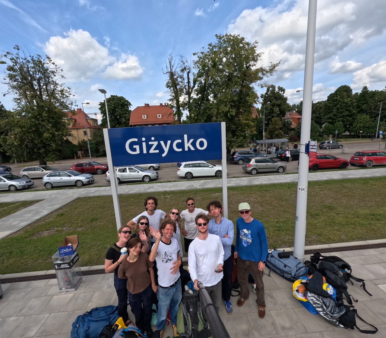 Souvenir photo at Giżycko station