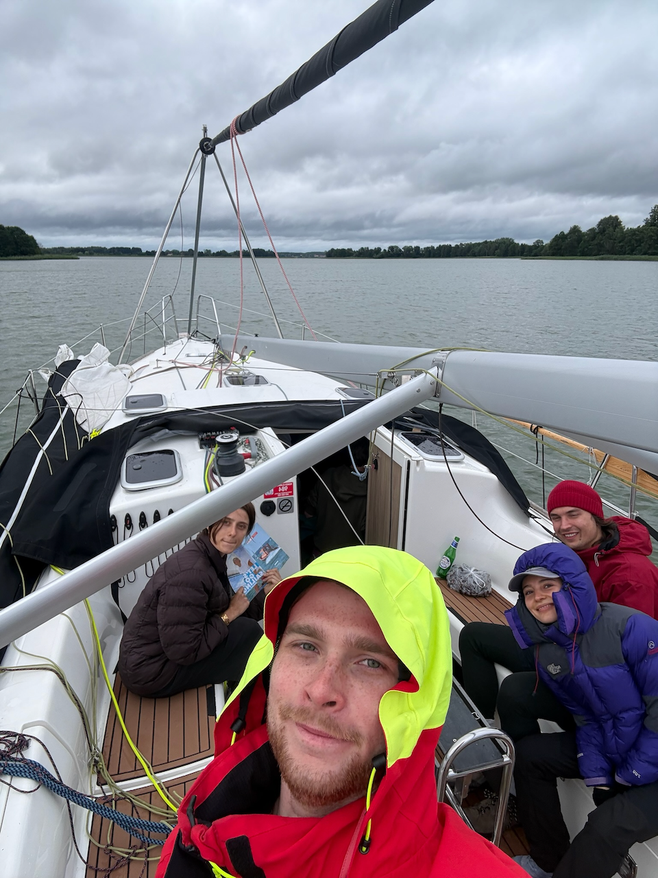 Selfie with the new mast in the rain